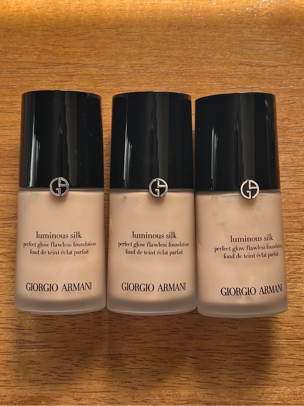 Giorgio Armani Luminous Silk Perfect Glow Flawless Foundation 3.75 Bundle of 3